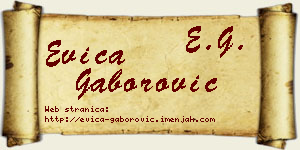 Evica Gaborović vizit kartica